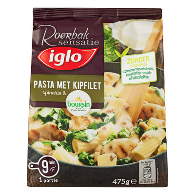 Iglo Roerbaksensatie pasta kipfilet boursin