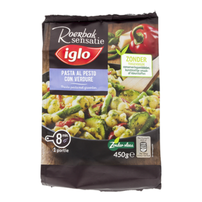 Iglo Roerbaksensatie pasta pesto