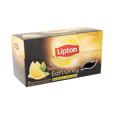 Lipton Zwarte Thee Earl Grey Citroen Freshpack