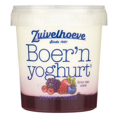 Zuivelhoeve Boer'n yoghurt bosvruchten