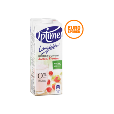 Optimel Langlekker Drinkyoghurt Aardbei Framboos