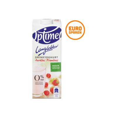 Optimel Langlekker Drinkyoghurt Aardbei Framboos