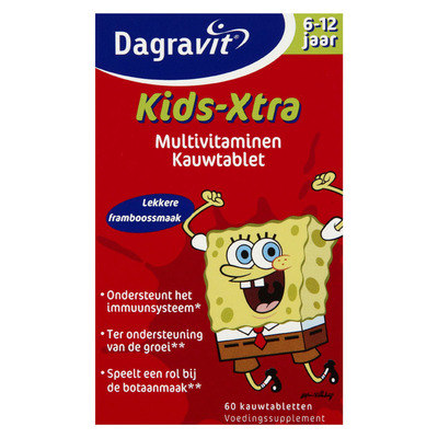 Dagravit Multivitaminen kind 6-12 jaar framboos