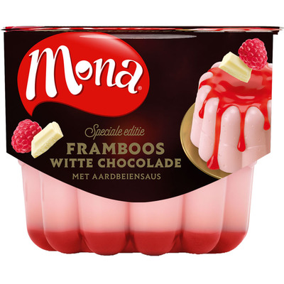Mona Pudding framboos-witte chocolade