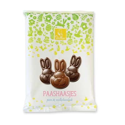 De Heer paashaasjes melk en puur