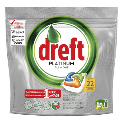 Dreft Platinum vaatwastabletten sinaasappel