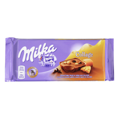 Milka Reep collage fudge biscuit