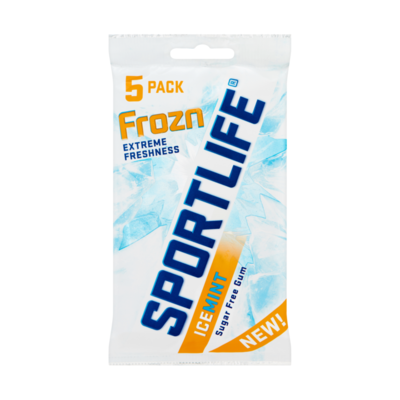 Sportlife Frozn Icemint Suikervrij Kauwgom 5-Pack Blister