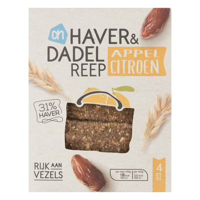 Huismerk Haver & dadelreep appel-citroen