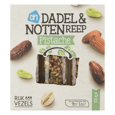 Huismerk Dadel & notenreep pistache