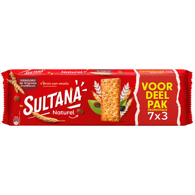 Sultana Fruitbiscuit naturel 7-pak voordeel