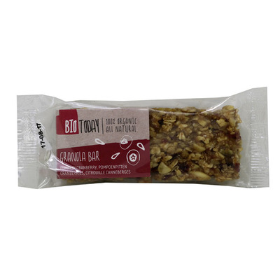 Bio Today Granola bar pumpkin cranberry