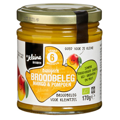 De Kleine Keuken Broodbeleg mango-pompoen 6mnd bio