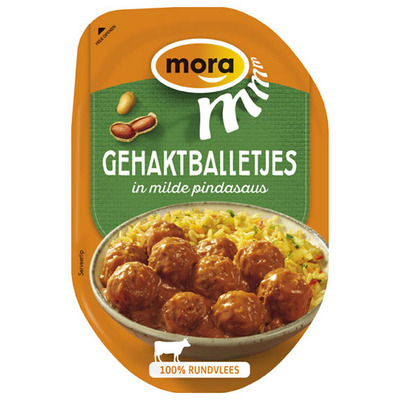 Mora Gehaktballetjes in milde pindasaus