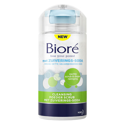 Bioré Clean poeder scrub met zuiverings soda