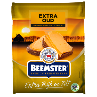 Beemster Extra oud 48+ kaas gesneden