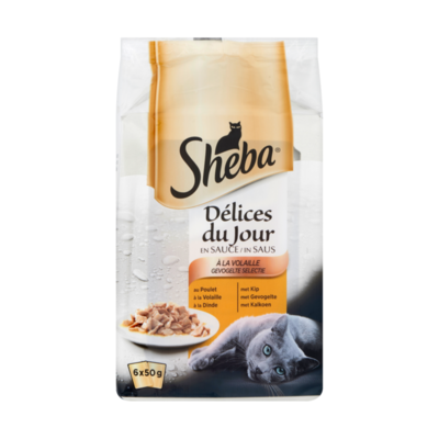 Sheba Délices du Jour Gevogelte Selectie in Saus