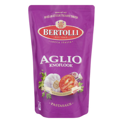 Bertolli Saus in zak knoflook