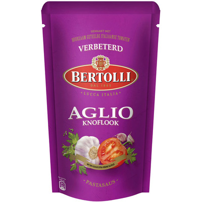 Bertolli Saus in zak knoflook