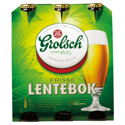 Grolsch Frisse Lentebok Flessen 6 x 30 cl