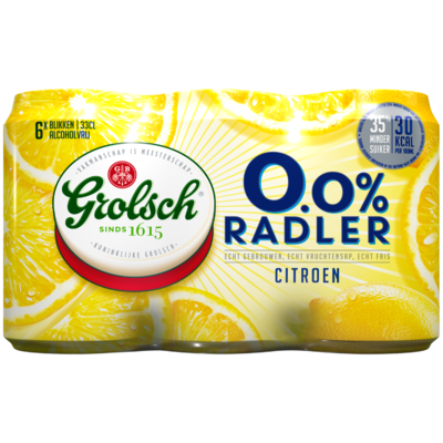 Grolsch 0.0% radler citroen