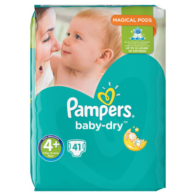Pampers Baby dry Maxi+ maat 4+ voordeelpak