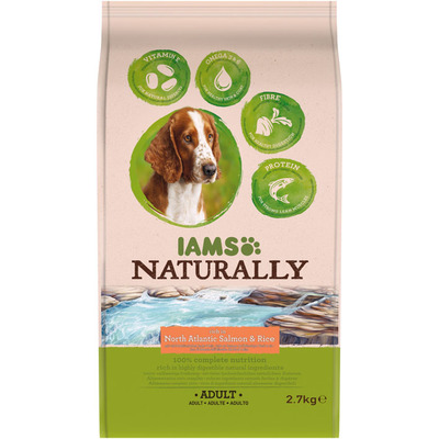 IAMS Naturally dog adult zalm & rijst