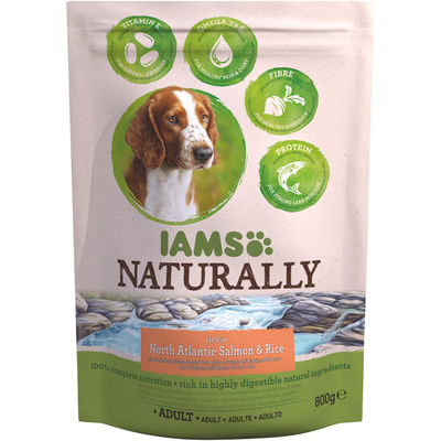 IAMS Naturally dog adult zalm & rijst