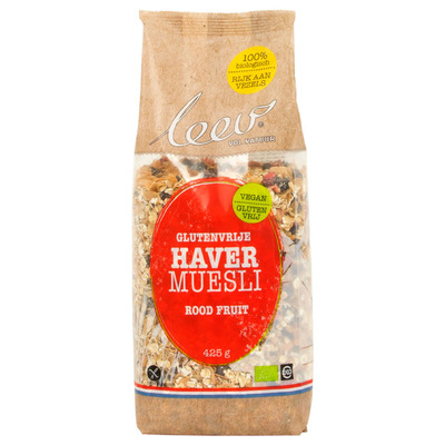 Leev Havermuesli rood fruit bio glutenvrij