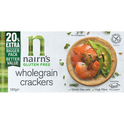 Nairn's Wholegrain crackers glutenvrij