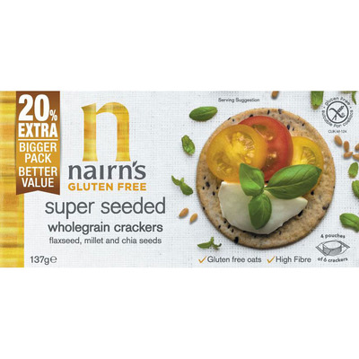 Nairn's Super seeded wholegrain cracker glutenvr