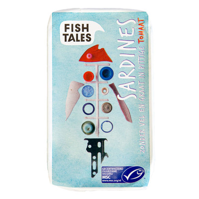 Fish Tales Sardines zonder vel-graat tomaat msc