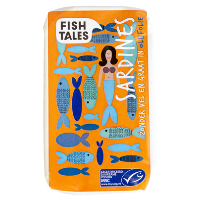 Fish Tales Sardines zonder vel-graat olijfolie msc