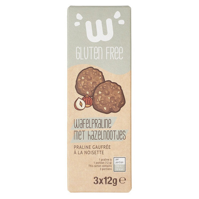 Waffi Gluten Free Wafelpraline met hazelnootjes