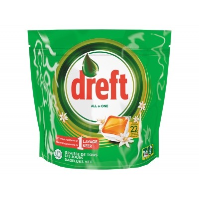Dreft Clean & fresh orange vaatwastabletten