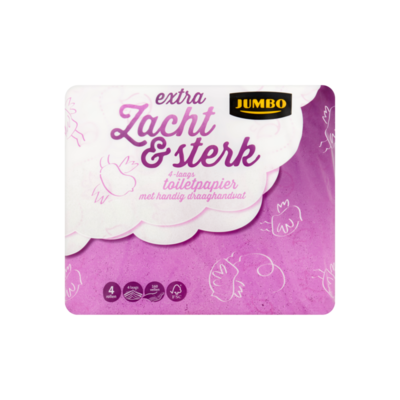 Huismerk Extra Zacht & Sterk Toiletpapier 4-Laags 4 Rollen