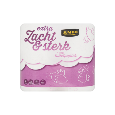Huismerk Extra Zacht & Sterk Toiletpapier 4-Laags 4 Rollen