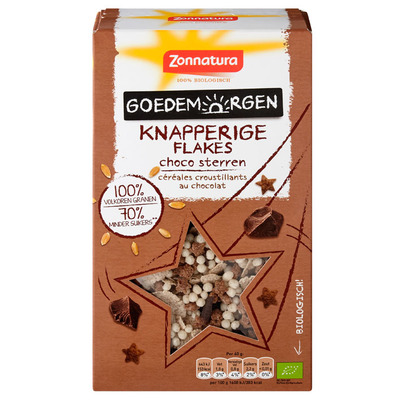 Zonnatura Goedemorgen knapperige flakes choco ster
