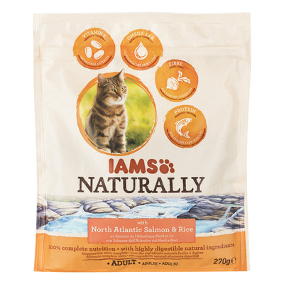 IAMS Naturally cat adult zalm & rijst