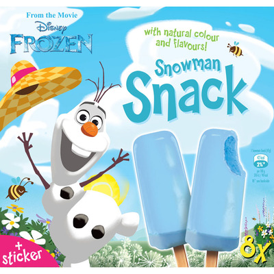 Disney Frozen snowman snack vanille bubblegum
