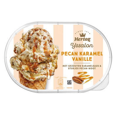 Hertog Pecan-karamel vanille roomijs