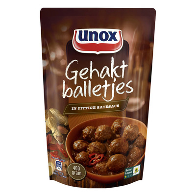 Unox Gehaktballetjes in pittige satésaus