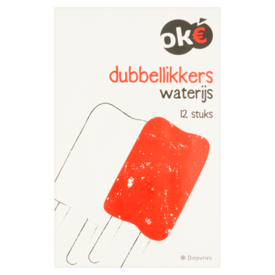 Budget Huismerk Dubbellikkers Waterijs 12 x 60 ml