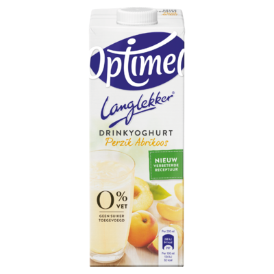 Optimel Langlekker Drinkyoghurt Perzik Abrikoos 1 L