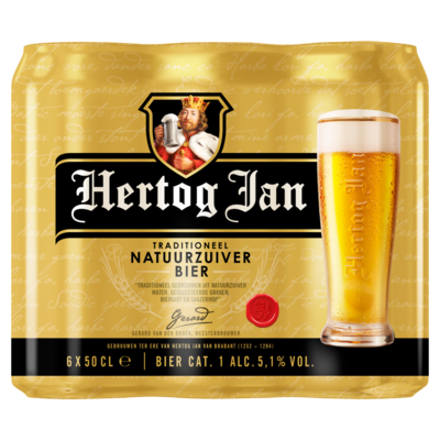 Hertog Jan Traditioneel Natuurzuiver Bier Blikken 6 x 50 cl