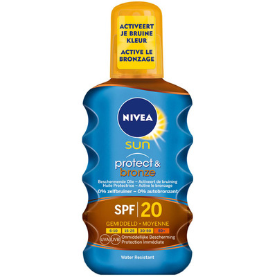 Nivea Sun Protect & Bronze olie spray SPF 20