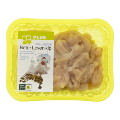 PLUS Kipfiletreepjes naturel (Beter Leven)