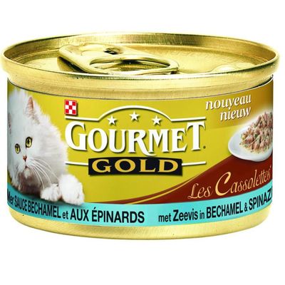 Gourmet Gold Luxe Mix Van Zeevis Met Saus Van Spinazie