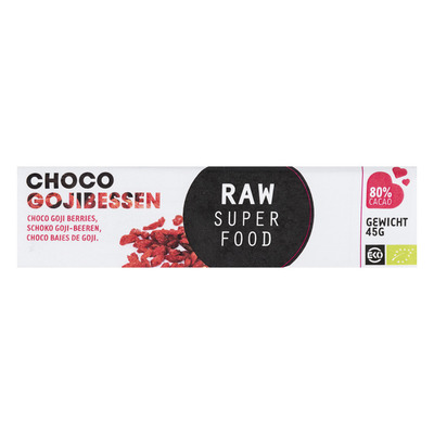 Raw Organic Food Chocolade reep gojiberries biologisch