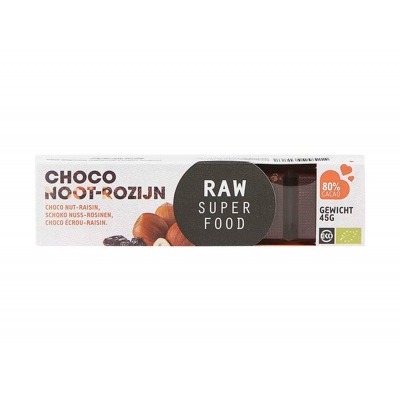 Raw Superfood Choco reep noot rozijn